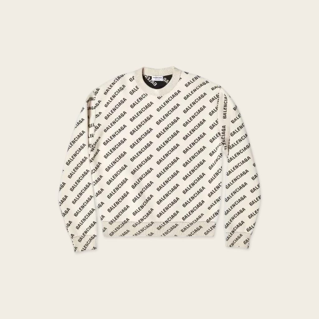 Balenciaga Jacquard all over logo knitwear