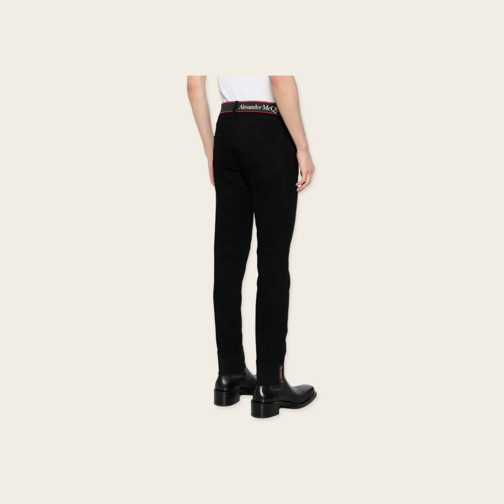Alexander McQueen Taped Logo Denim