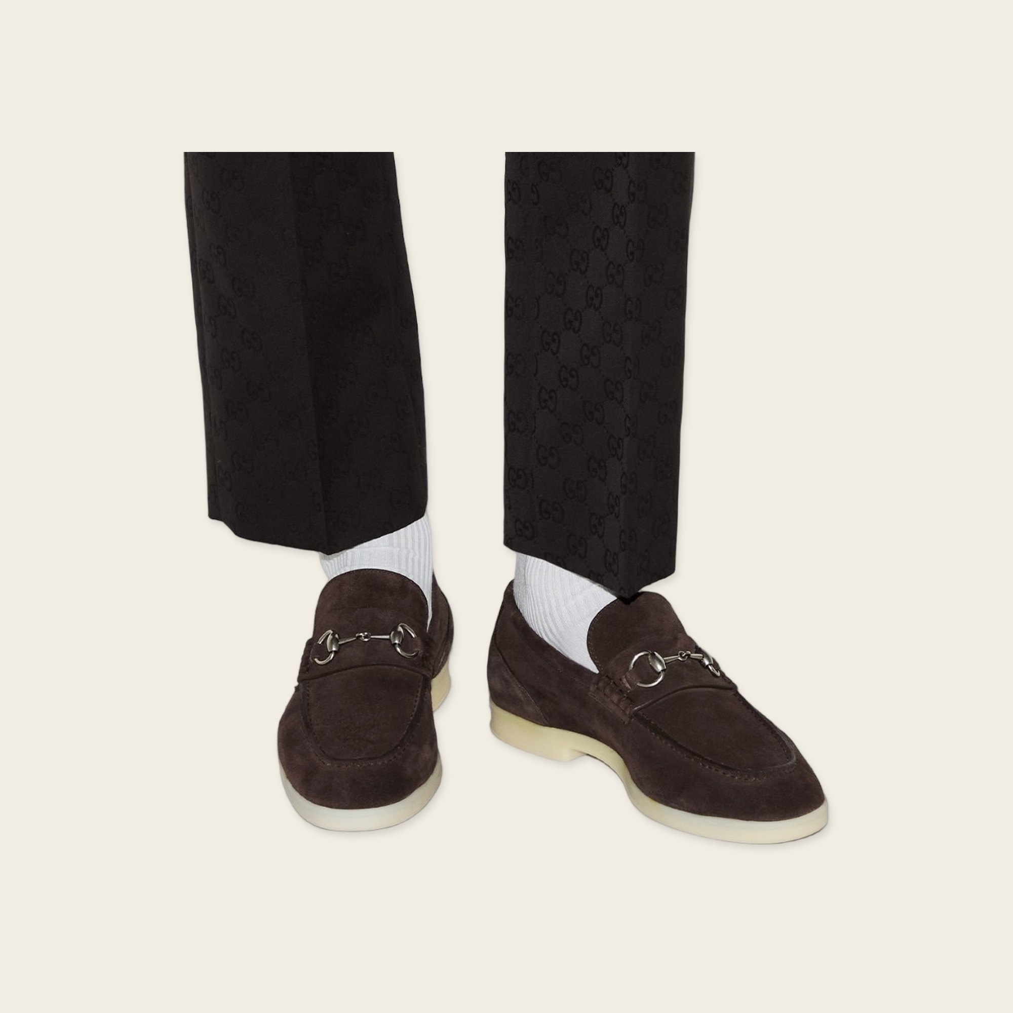 Gucci Horsebit Brown Suede Shoes