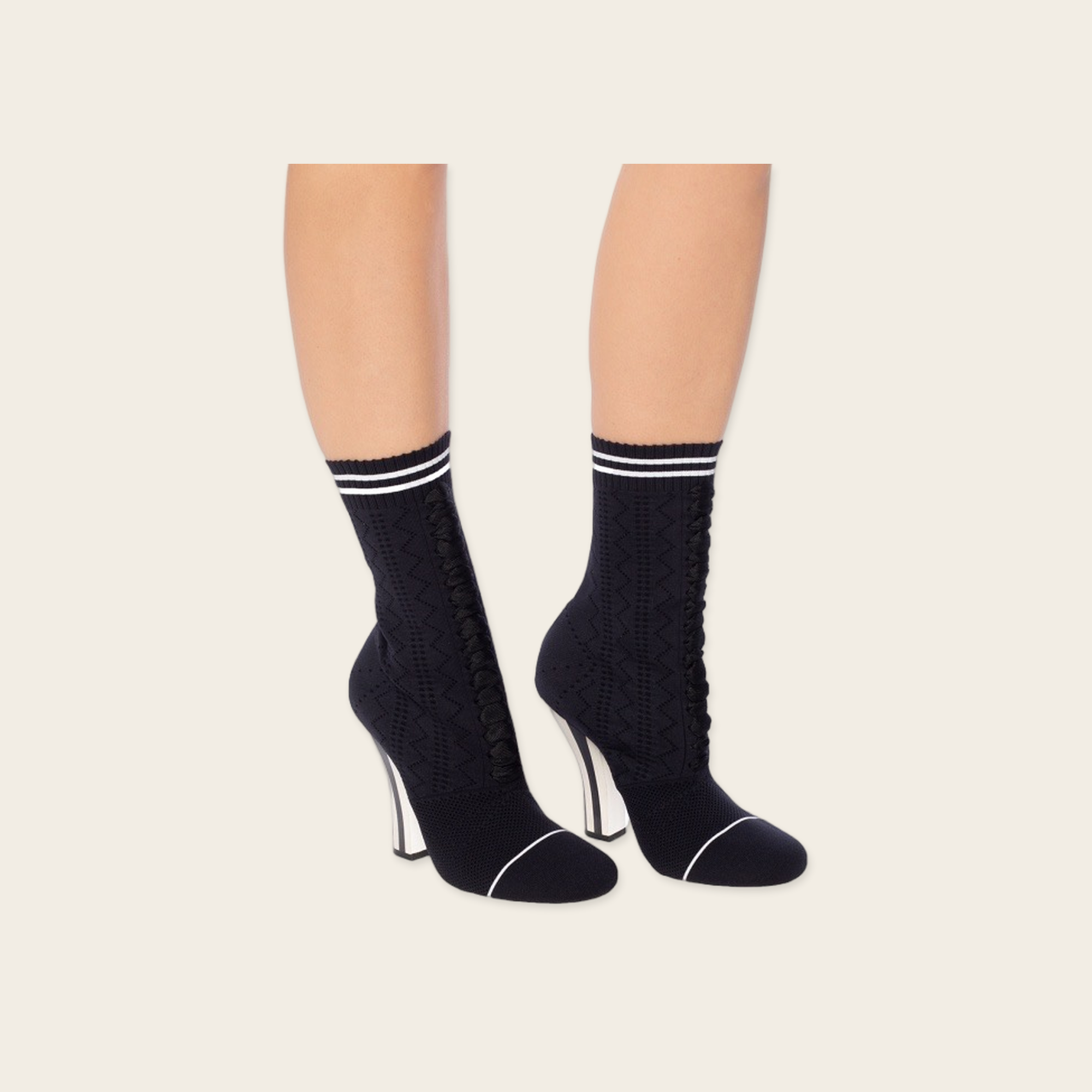 Fendi Ankle Boots with Socks