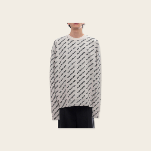 Balenciaga Jacquard all over logo knitwear