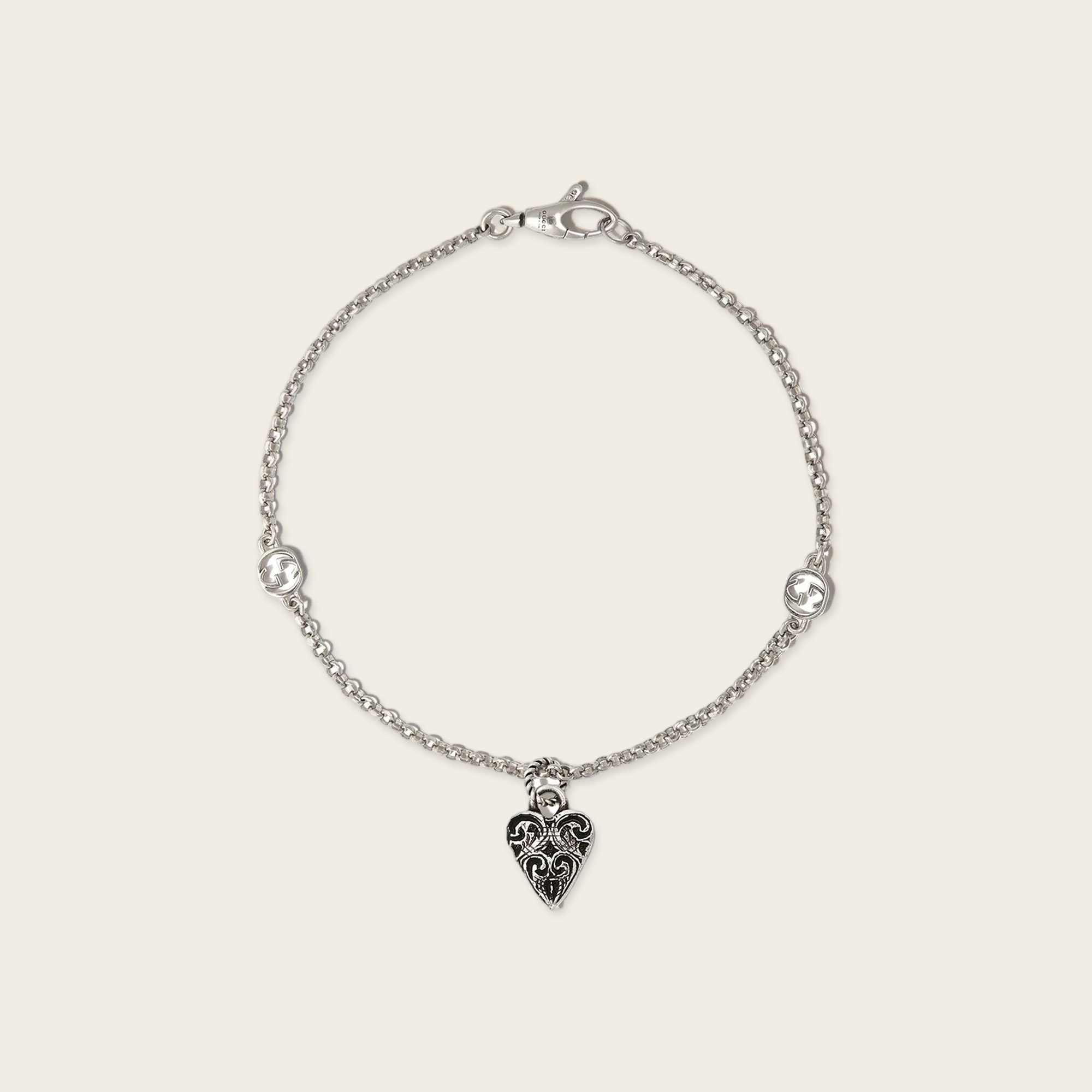 Gucci Heart Charm Bracelet
