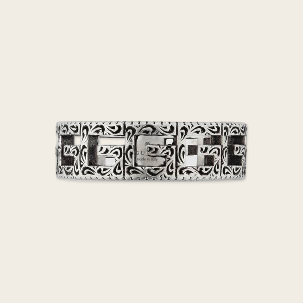 Gucci Silver Ring With Square G