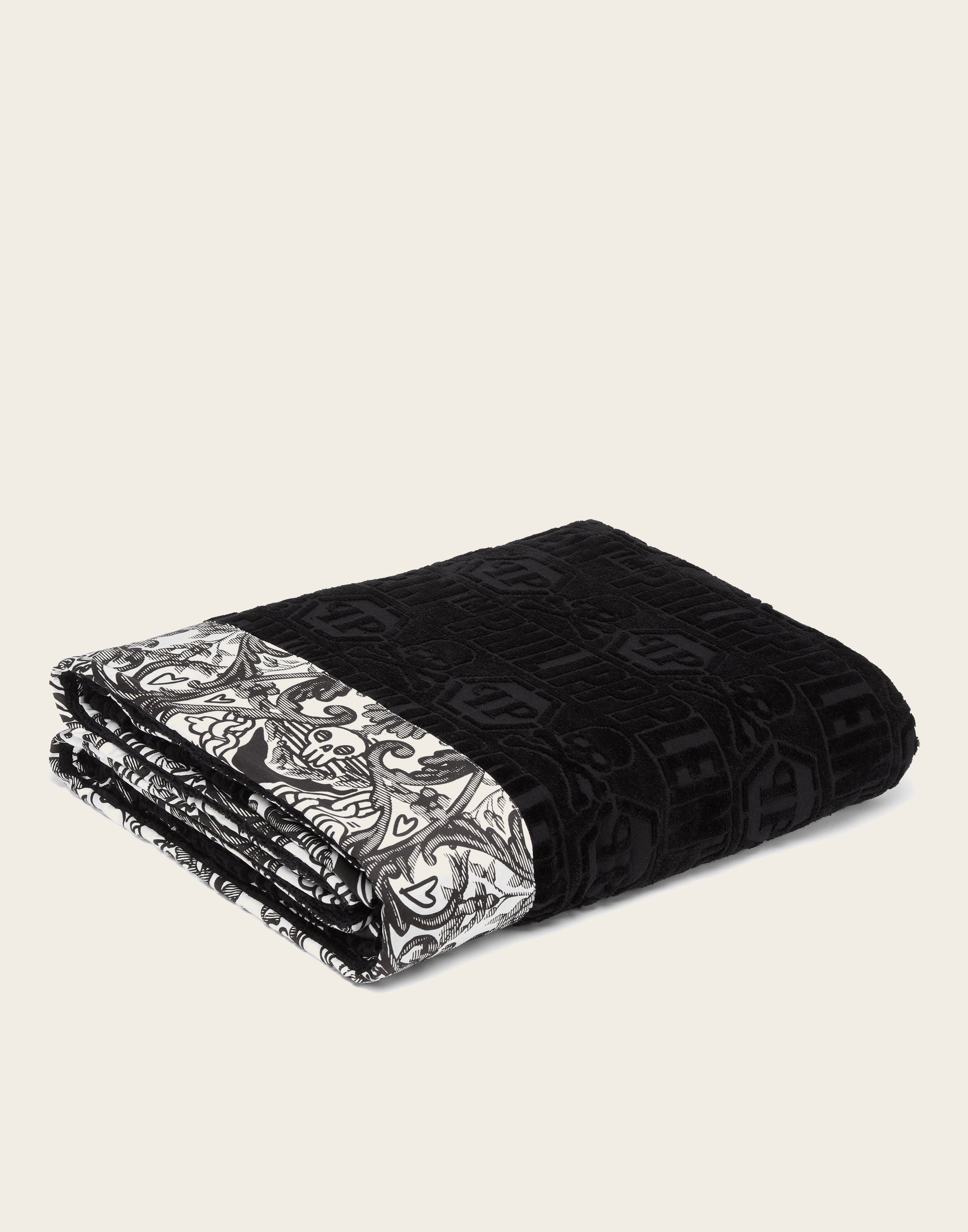 Philipp Plein Logo Black Towel