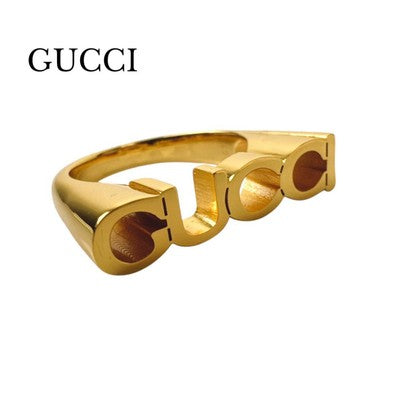 Gucci Logo Ring — Gold-Tone