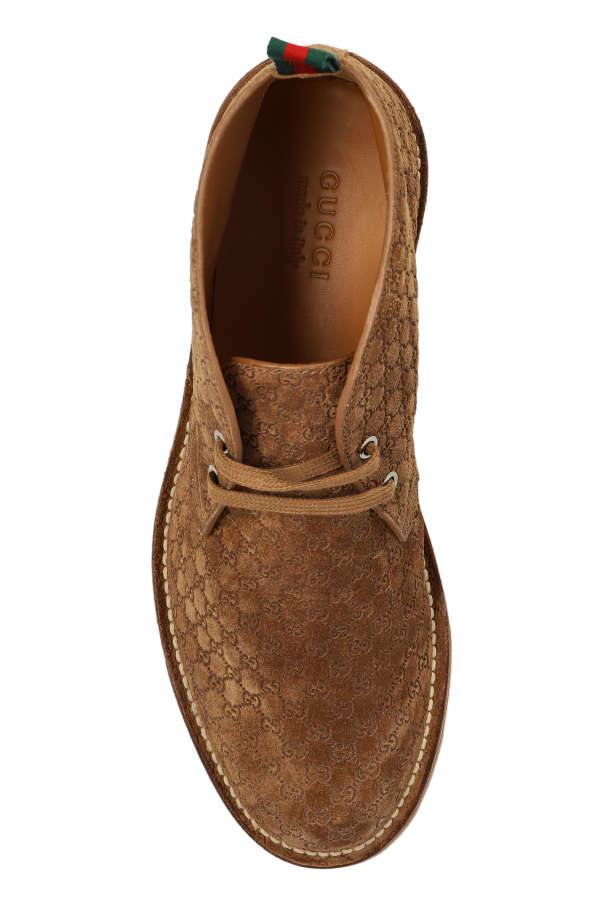 Gucci Moreau Boots — Brown Suede