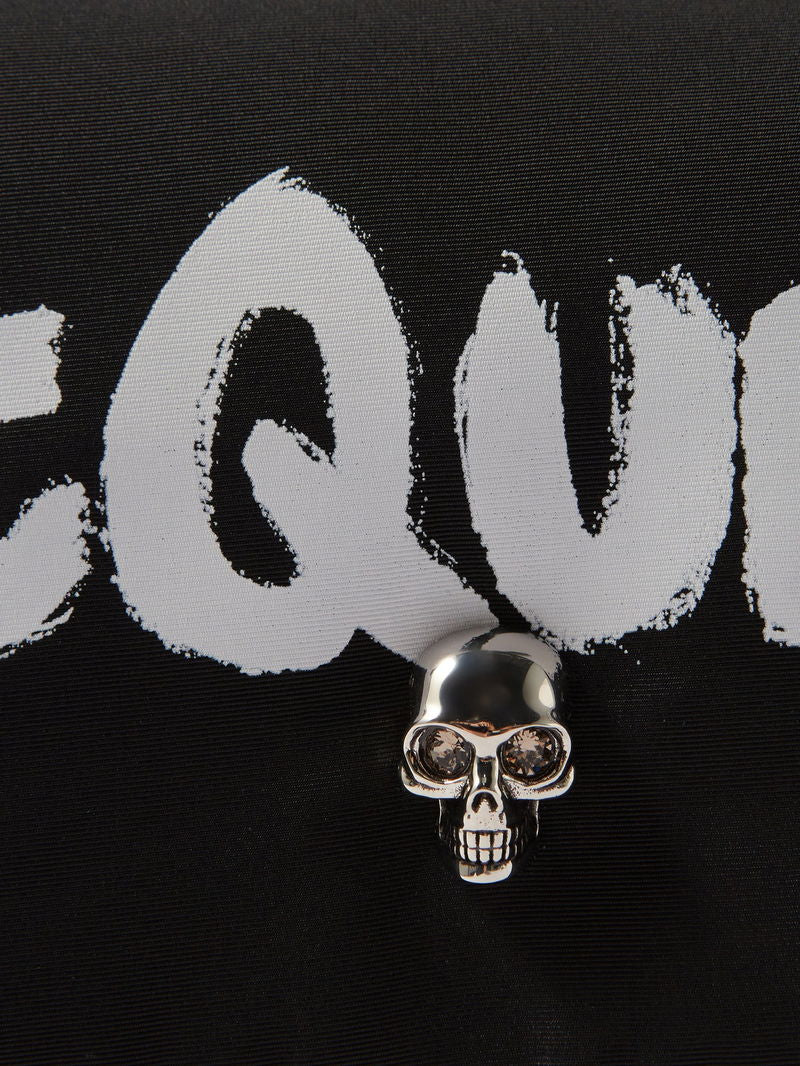 McQueen Graffiti Skull Shoulder Bag — 4