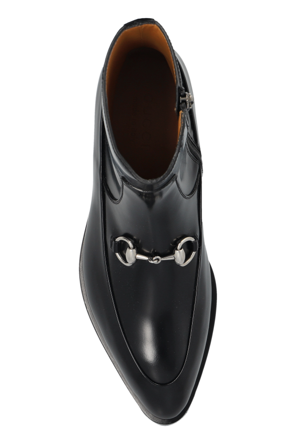 Gucci Horsebit Ankle Boots — Black