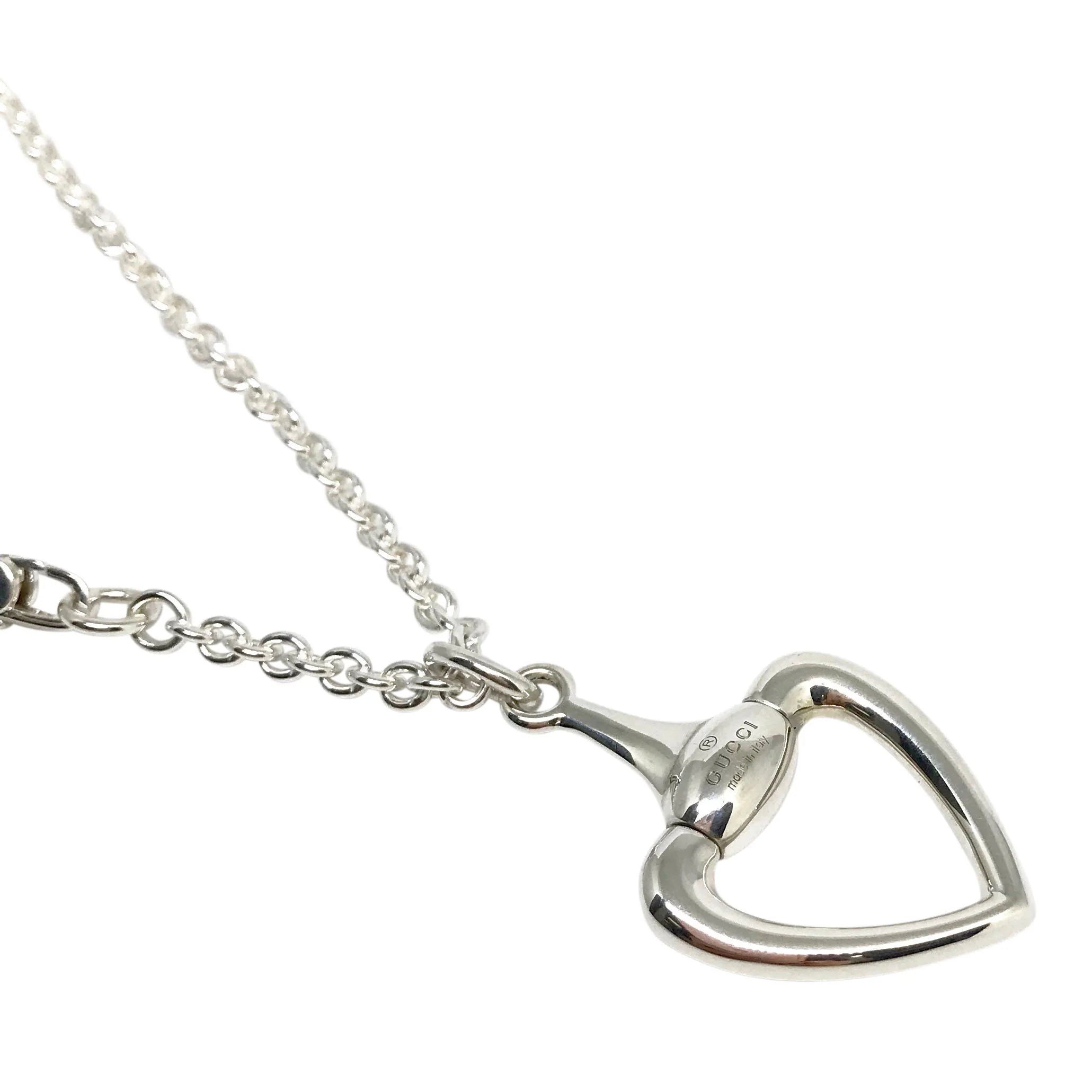 Gucci Heart Sterling Silver Necklace