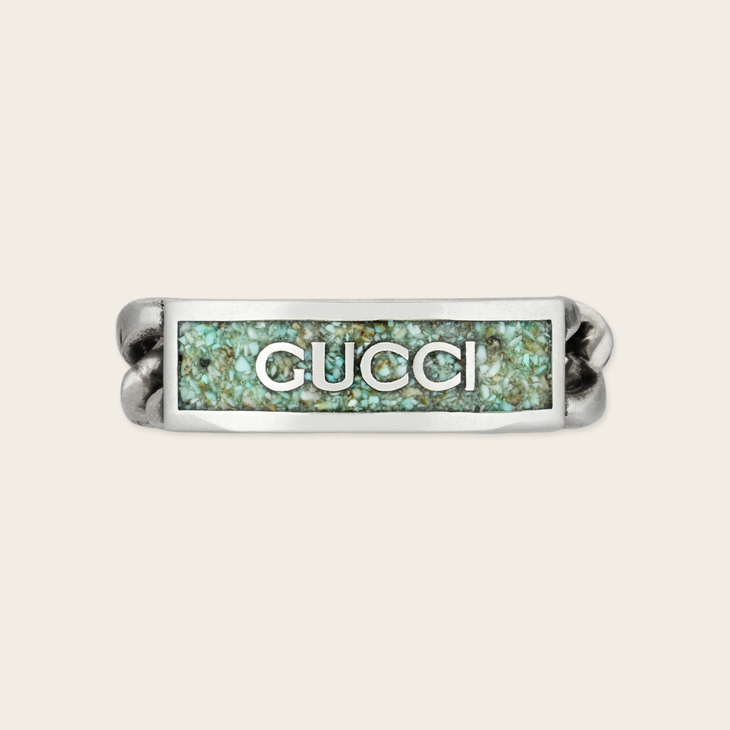 Gucci Sterling Silver Logo Ring