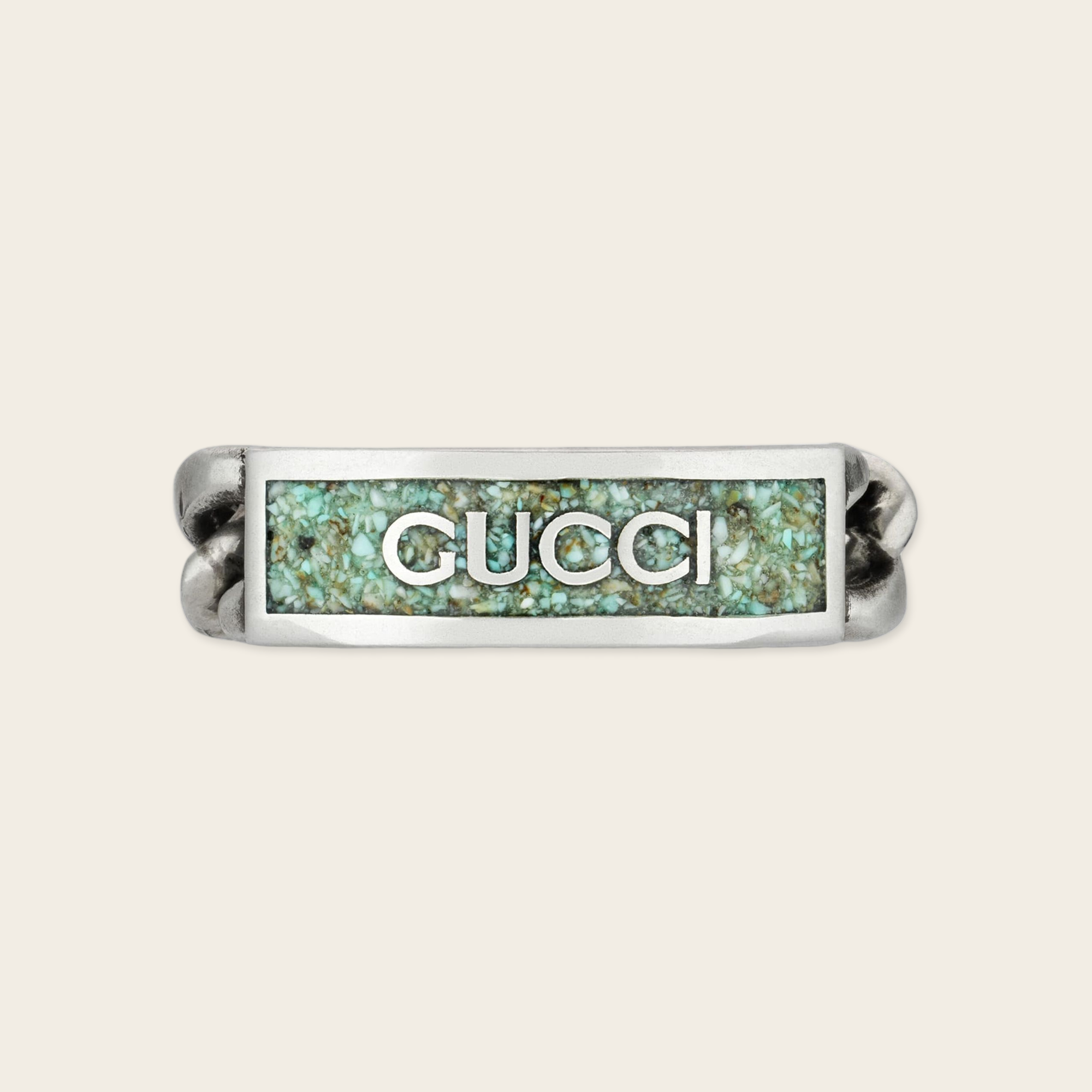 Gucci Sterling Silver Logo Ring