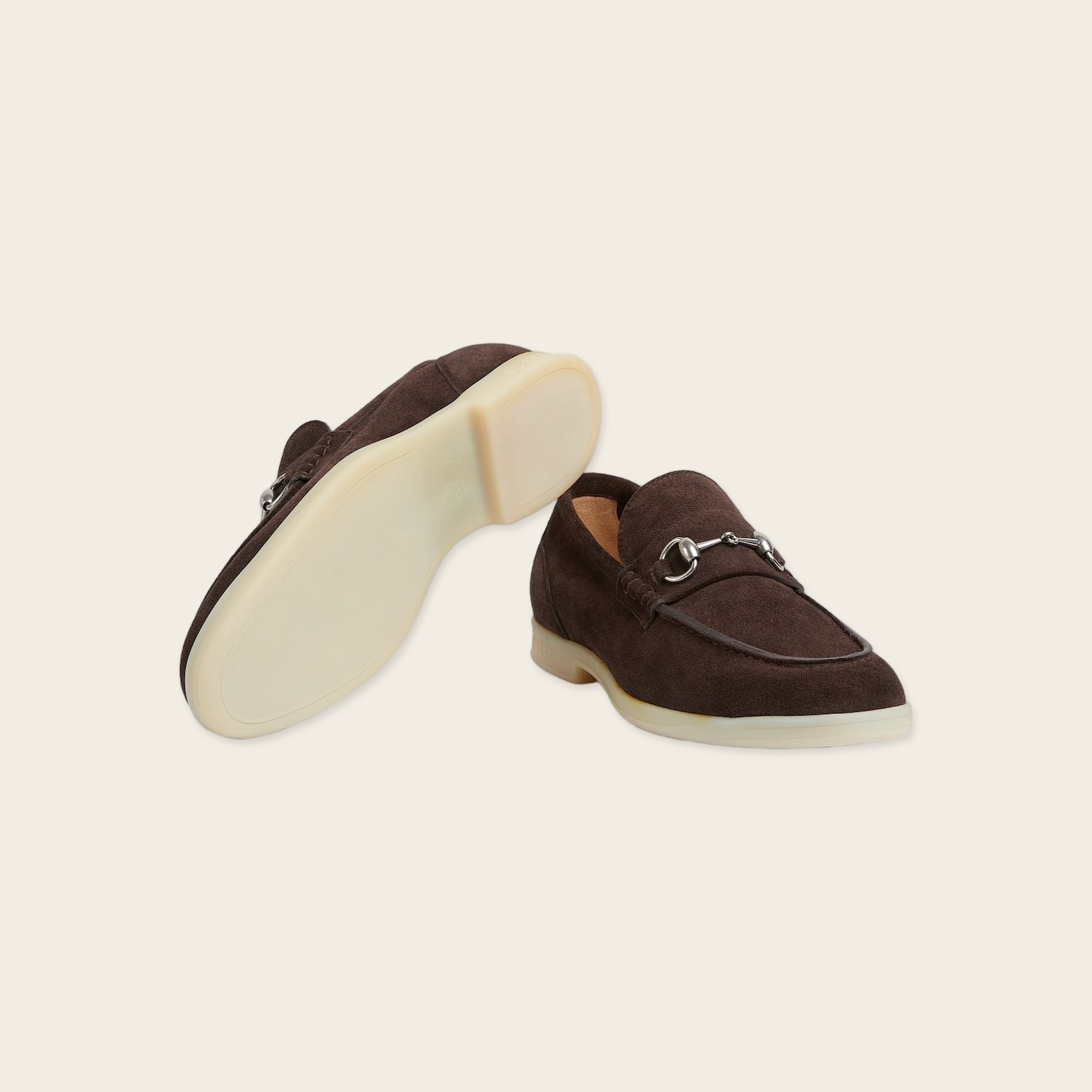 Gucci Horsebit Brown Suede Shoes