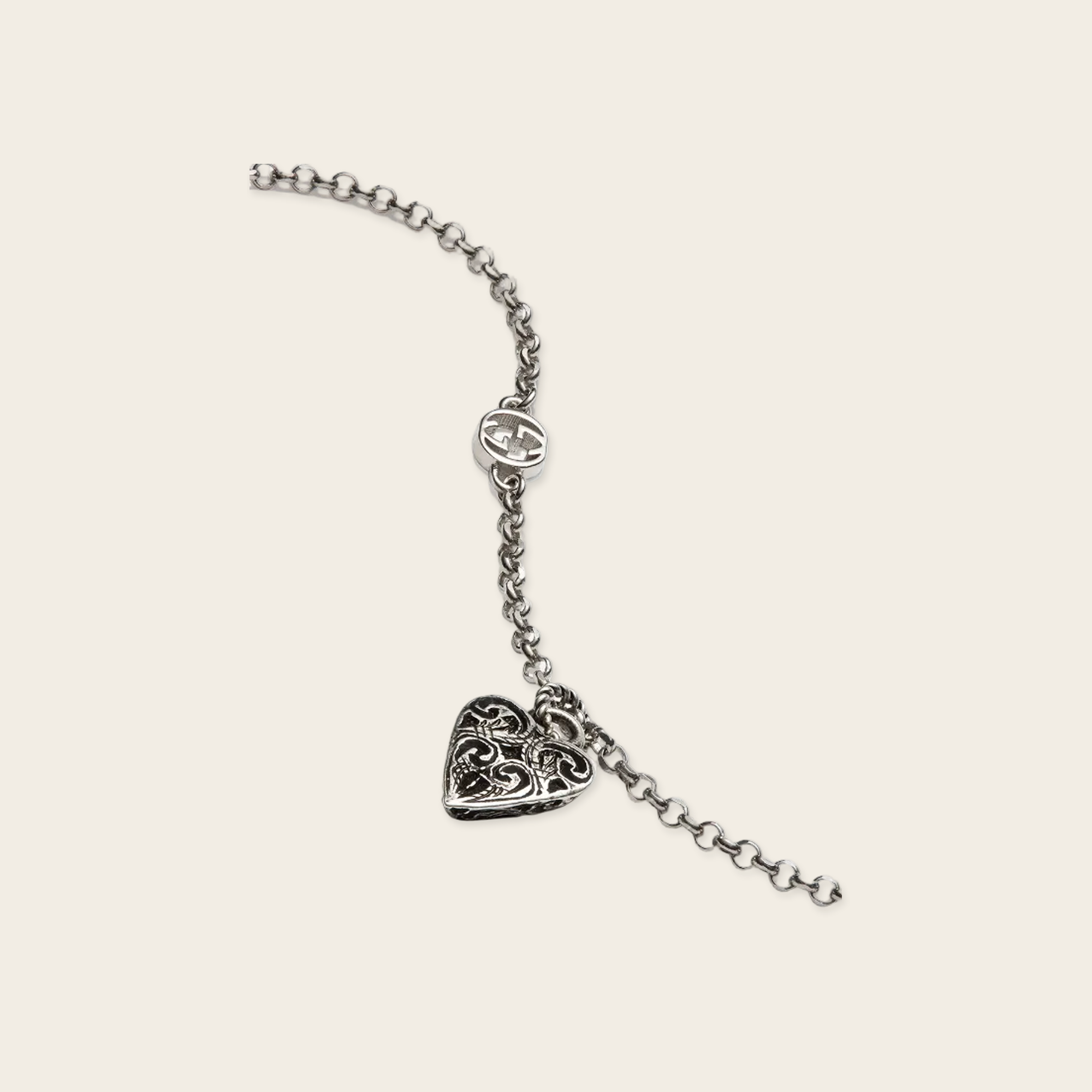 Gucci Heart Charm Bracelet