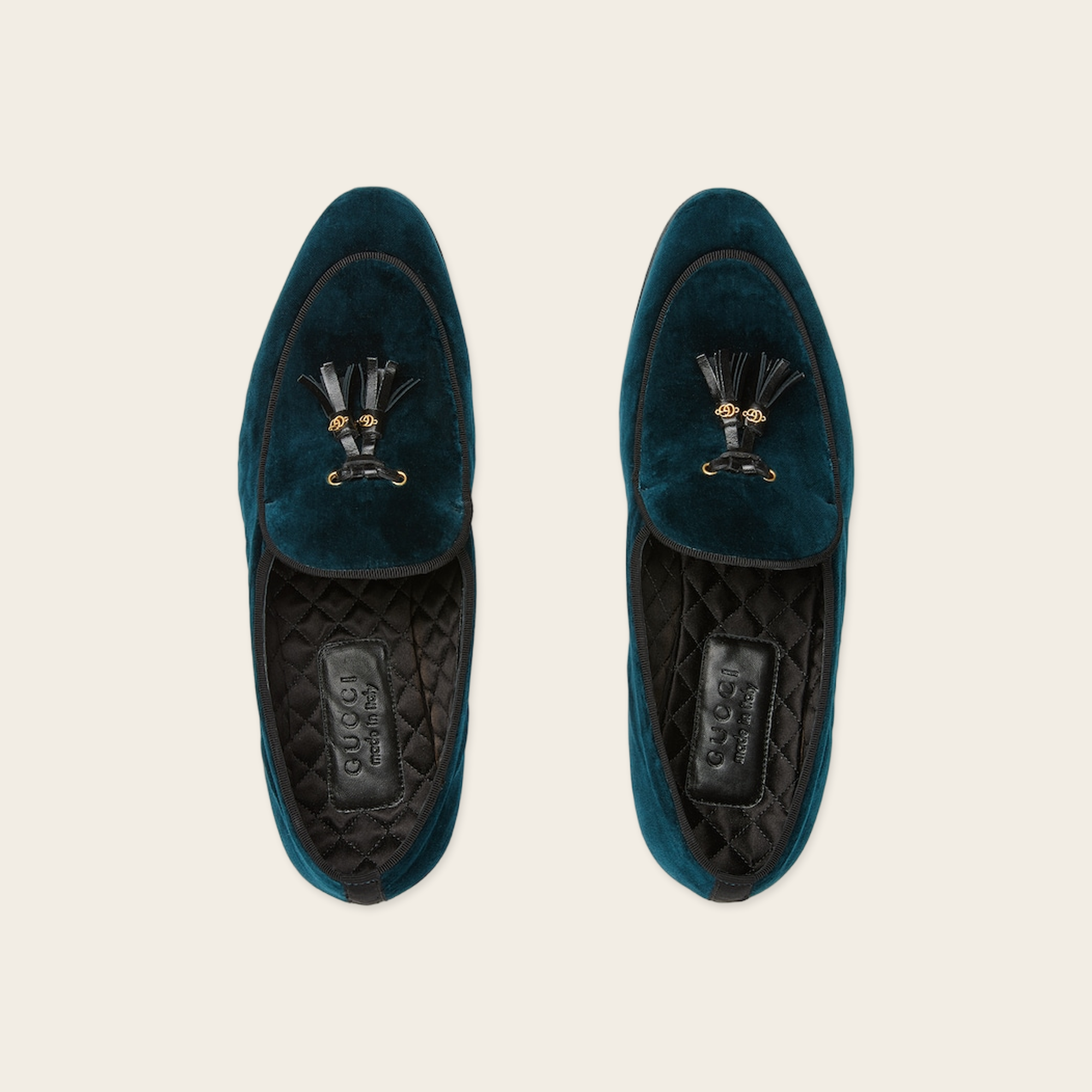 Gucci Velvet Green Loafers