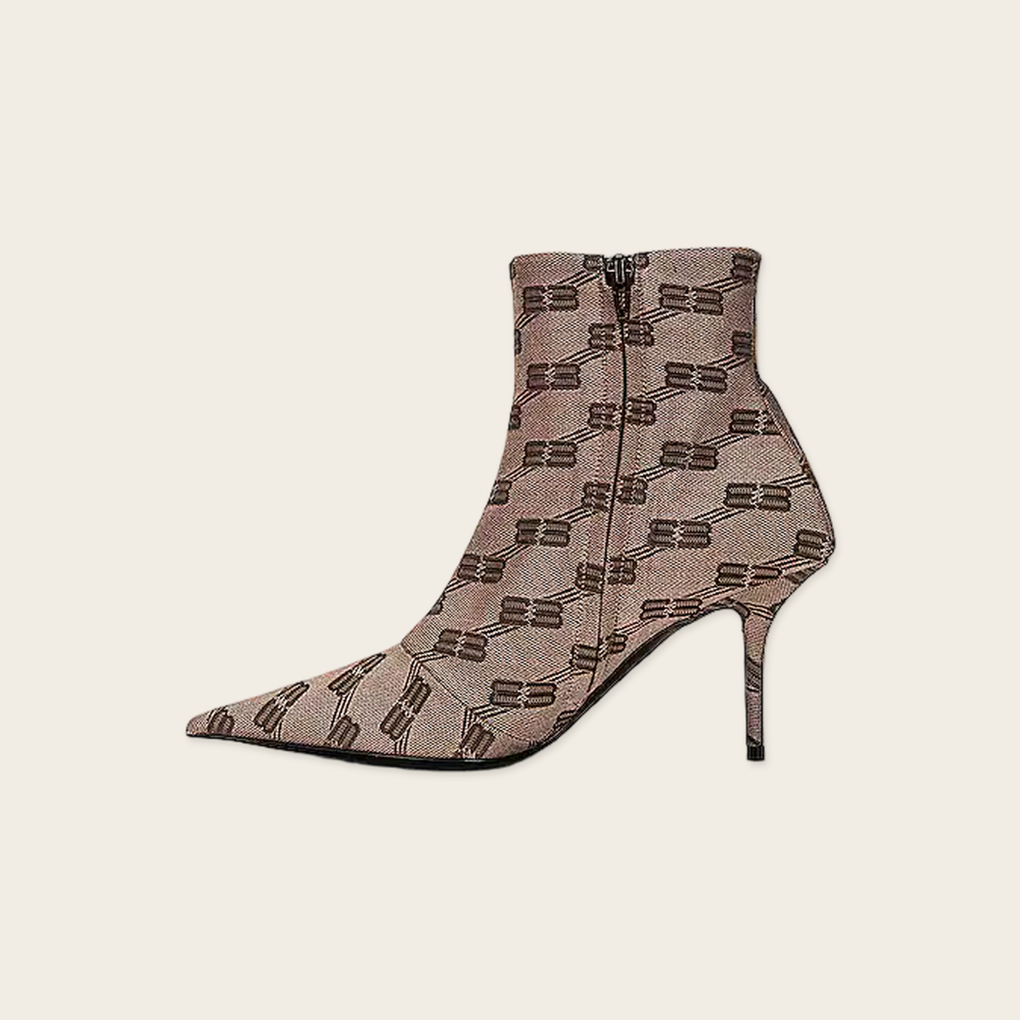 Balenciaga Knife Boots in BB-monogram Canvas