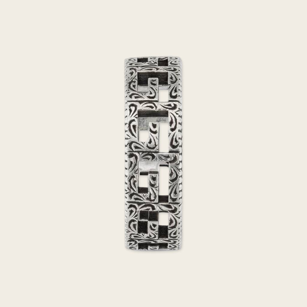 Gucci Silver Ring With Square G