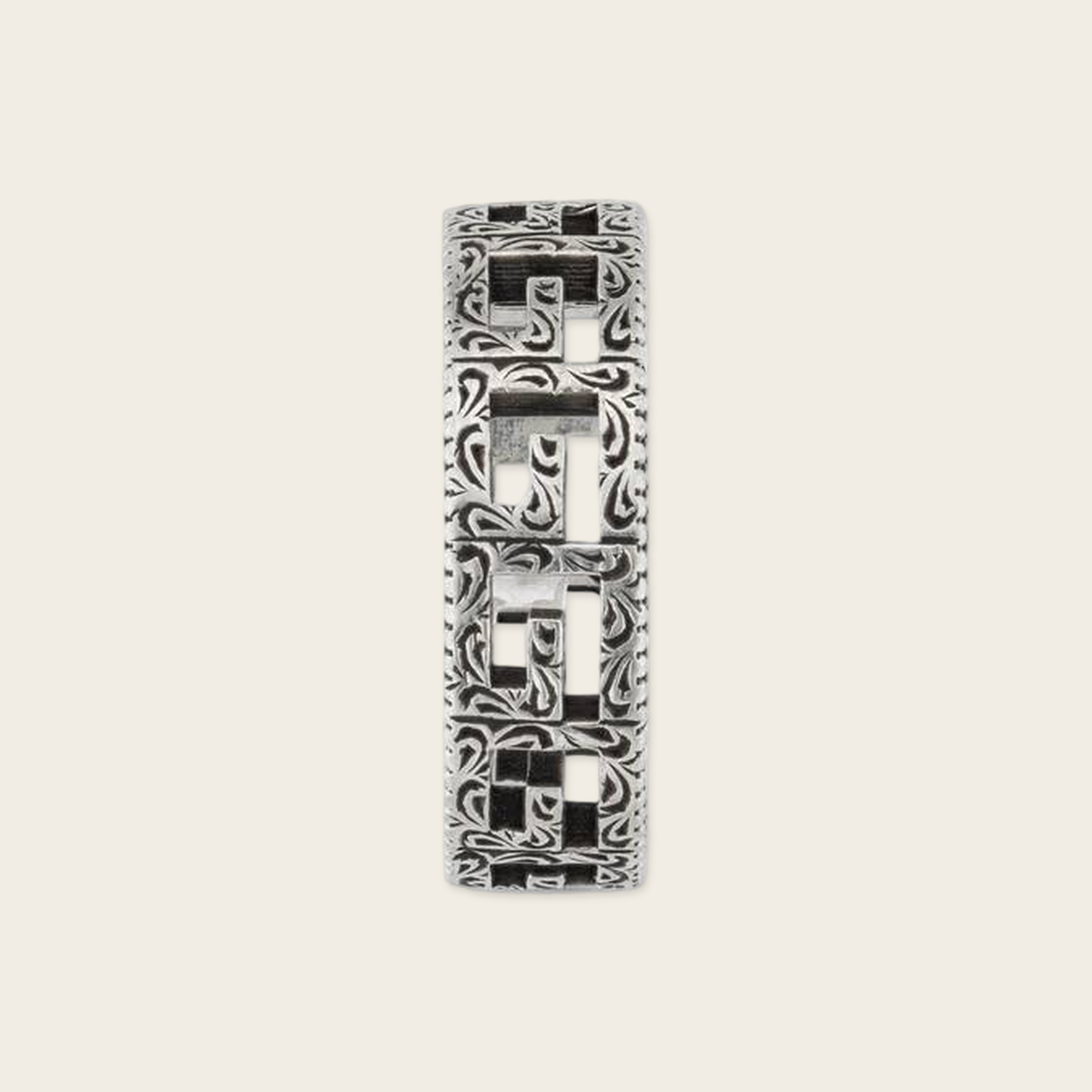Gucci Silver Ring With Square G