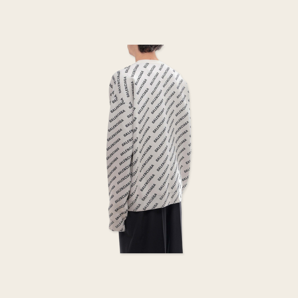Balenciaga Jacquard all over logo knitwear