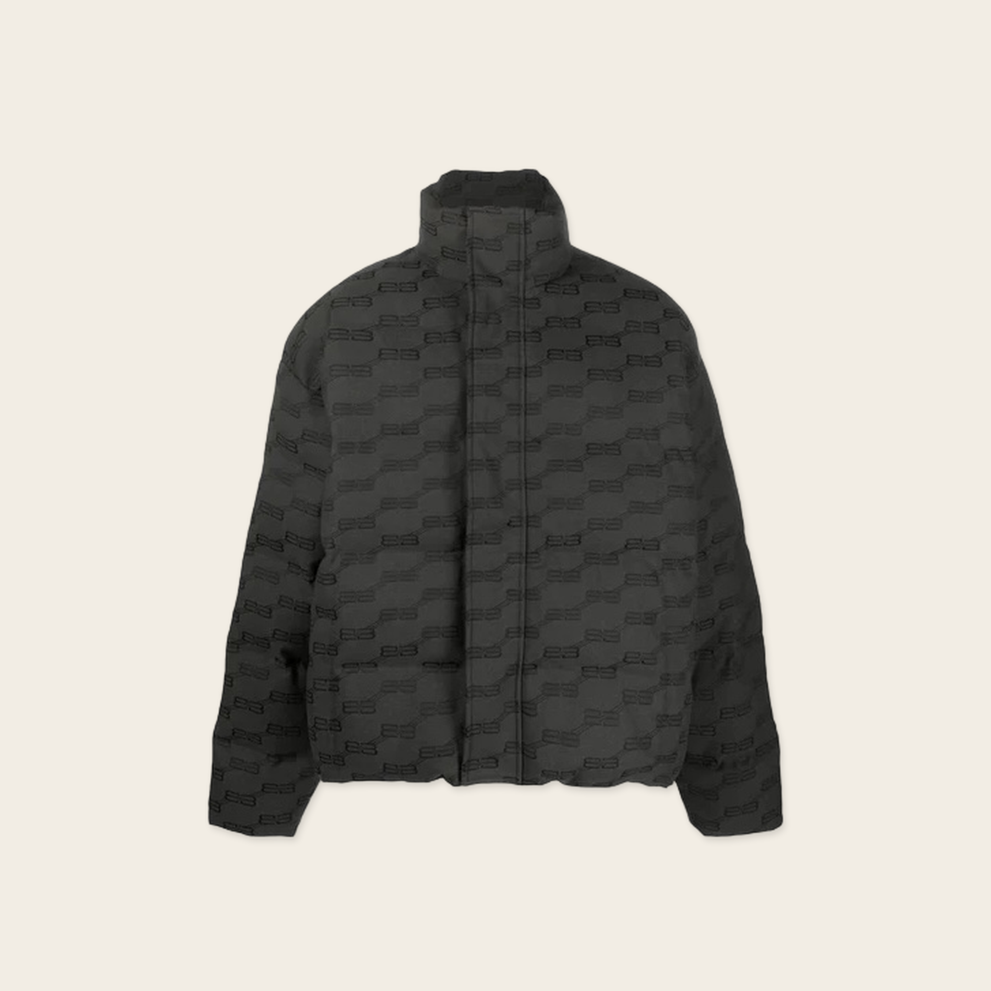 Balenciaga BB Monogrammed Quilted Puffer