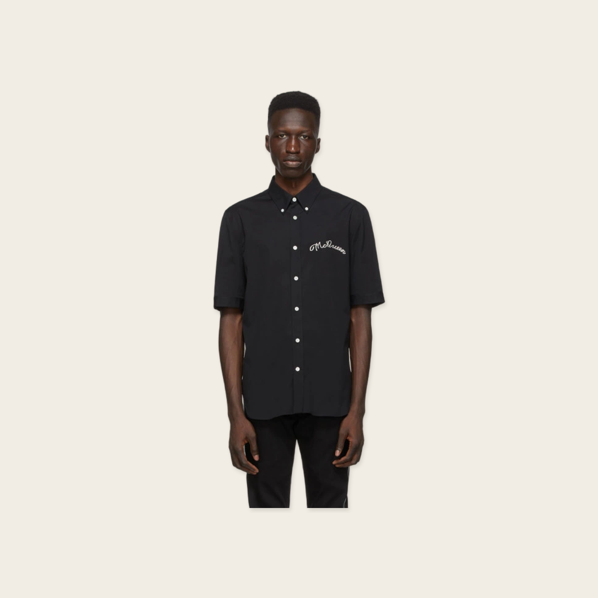 Alexander McQueen Poplin Embroidered Shirt