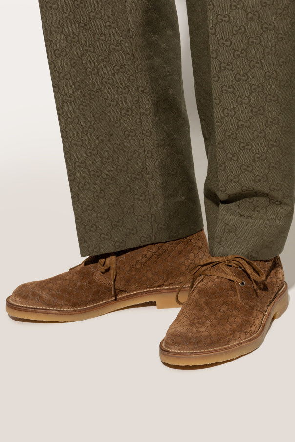 Gucci Moreau Boots — Brown Suede