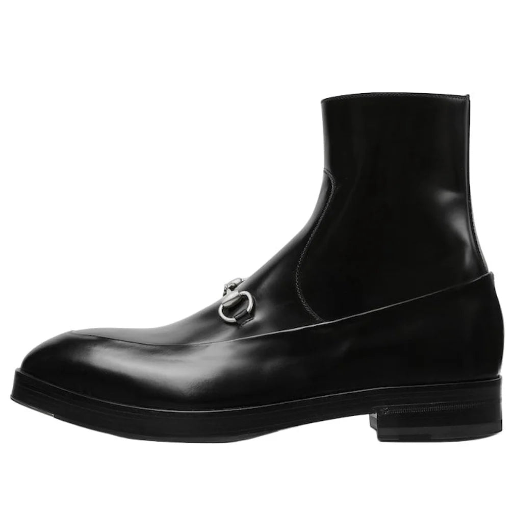 Gucci Horsebit Ankle Boots — Black