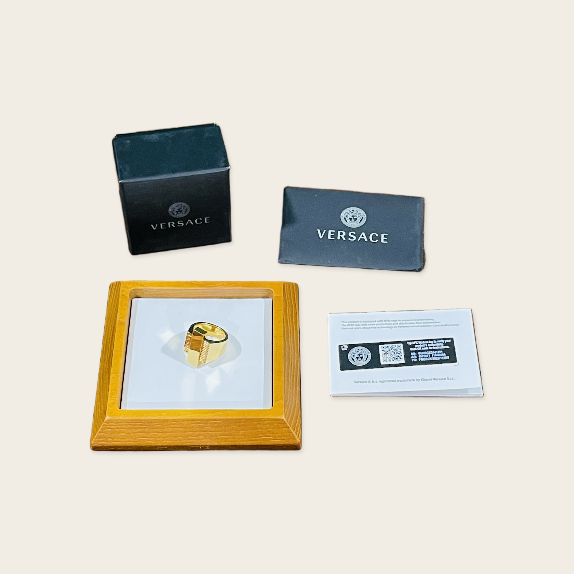 Versace Greca Logo Ring