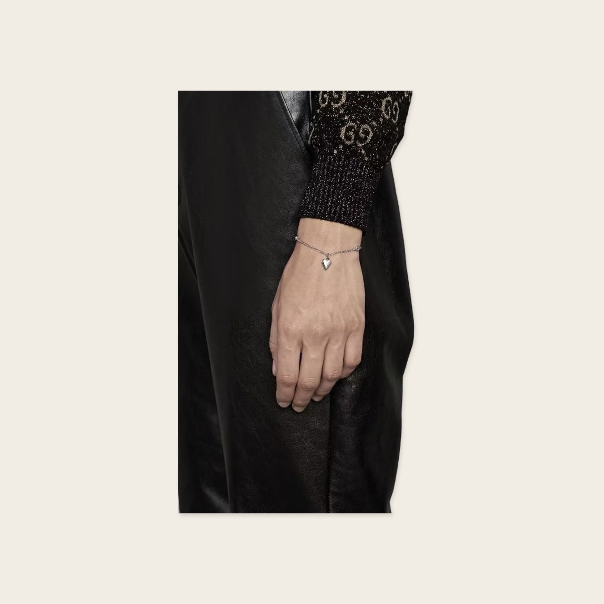 Gucci Heart Charm Bracelet