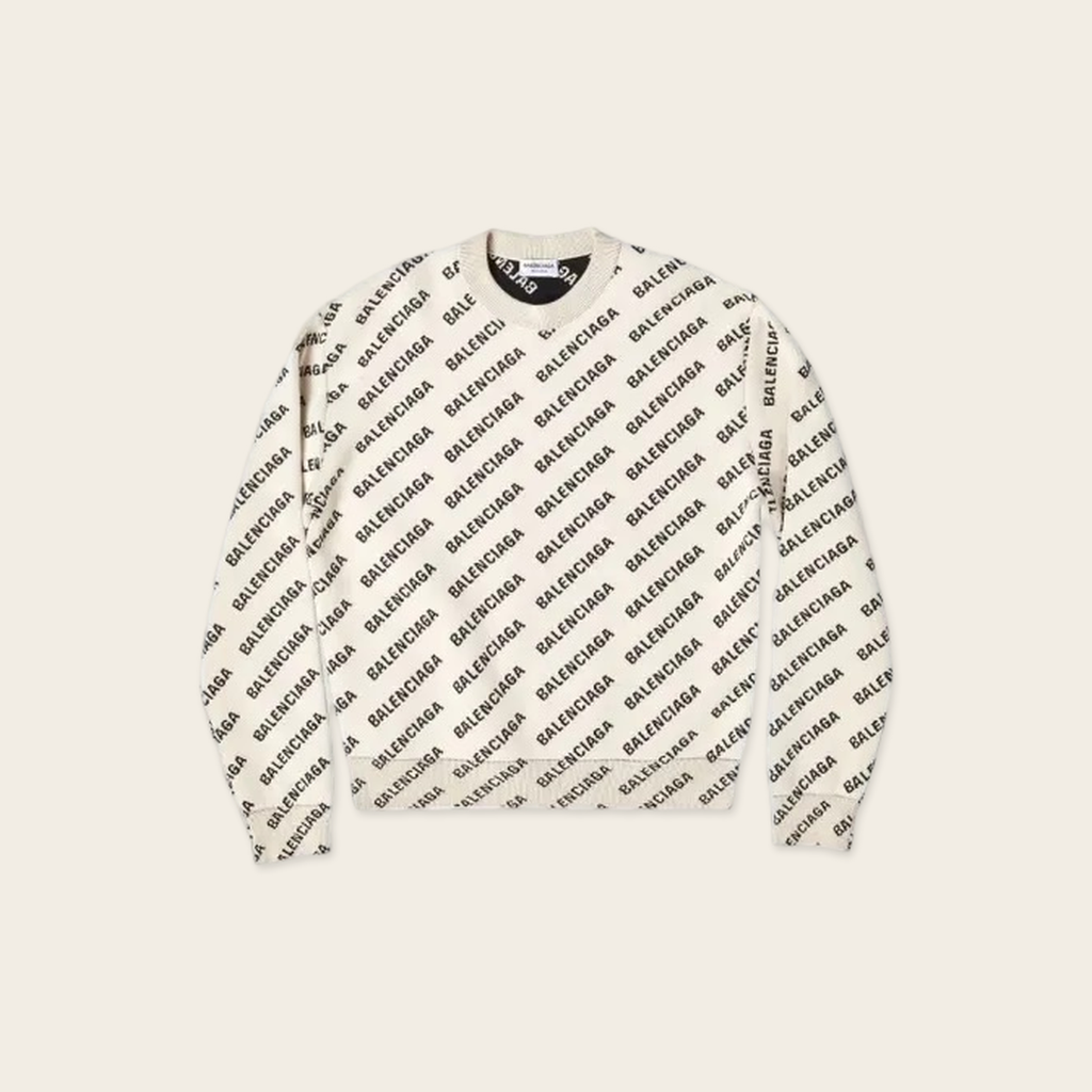 Balenciaga Jacquard all over logo knitwear