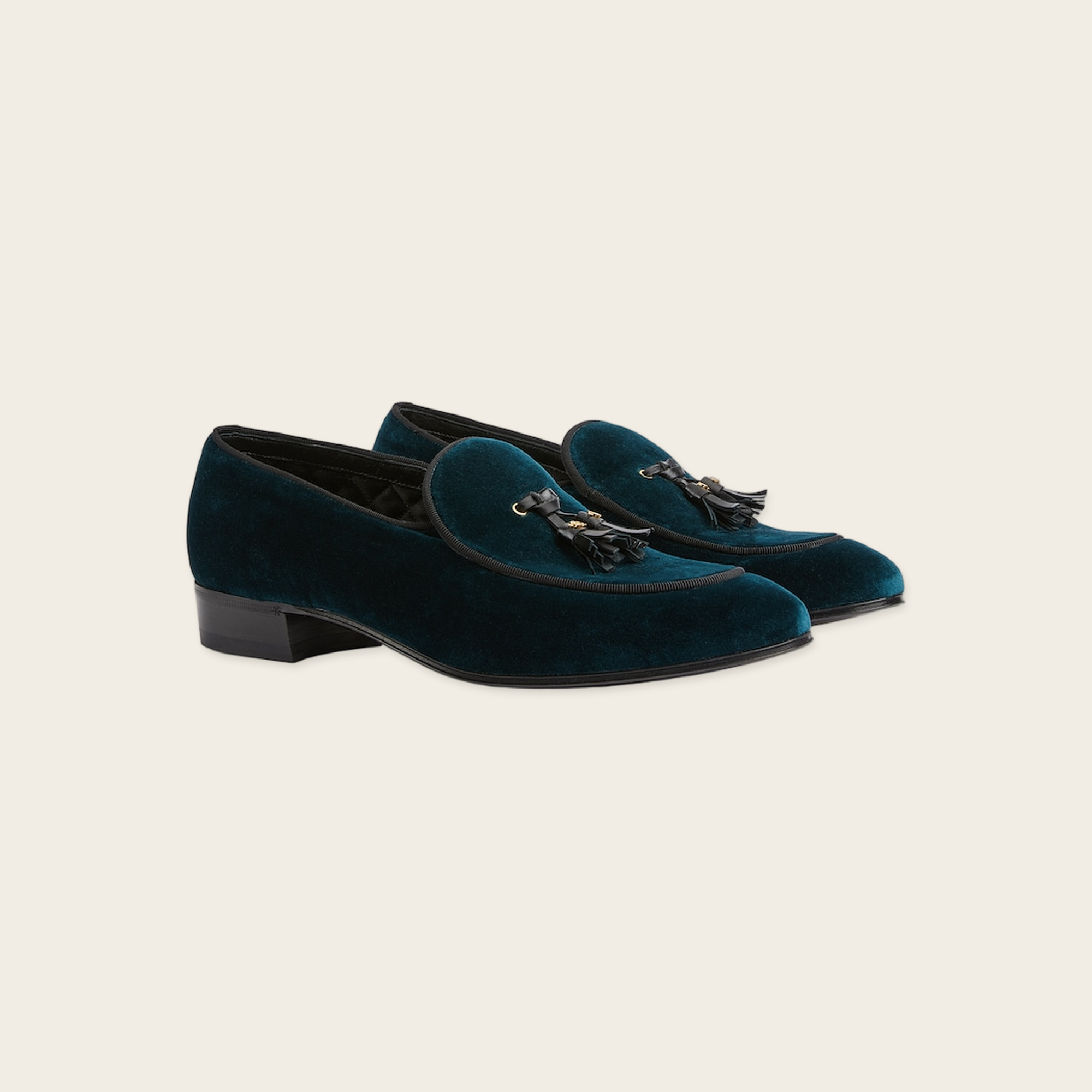 Gucci Velvet Green Loafers