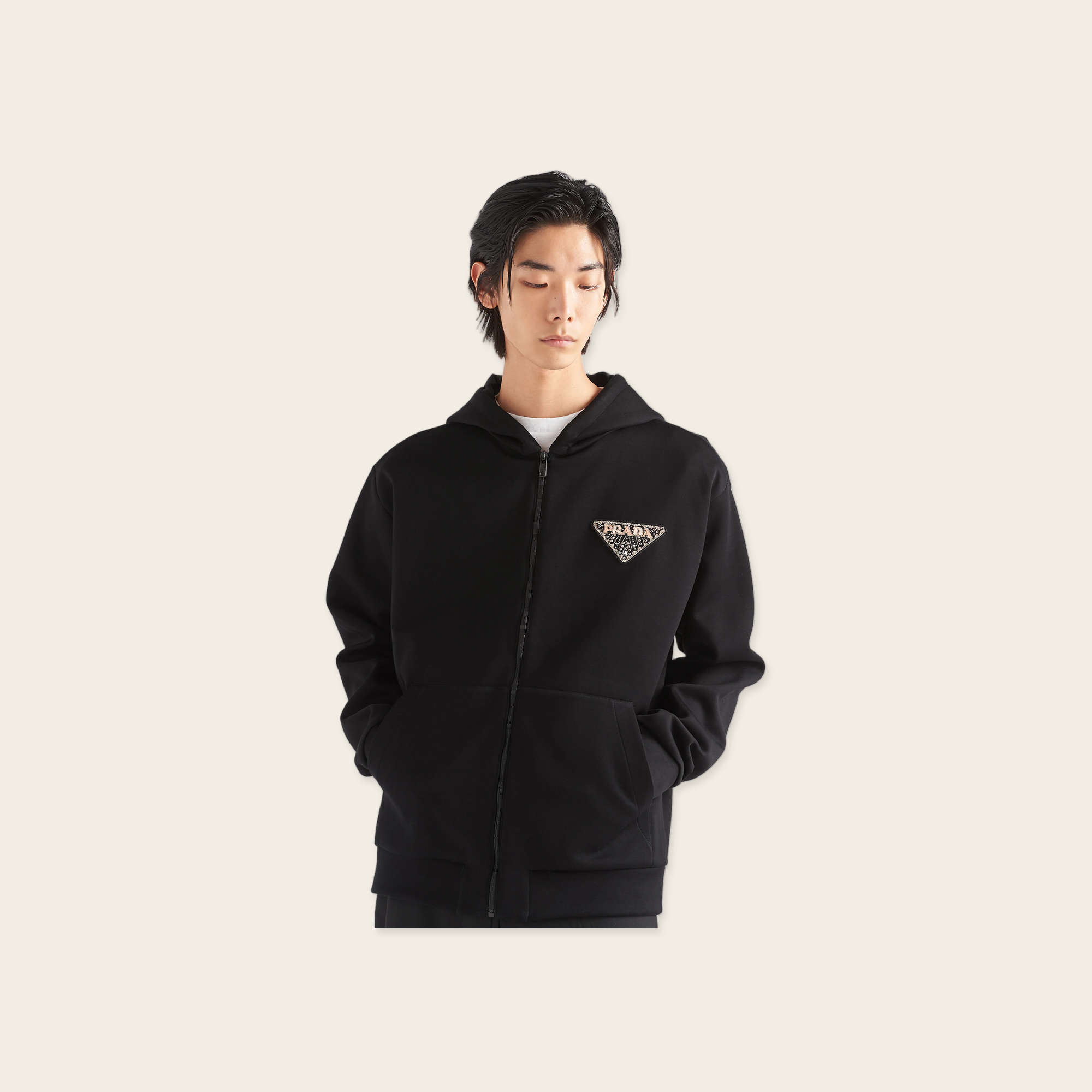 Prada Crystal Logo Jacket