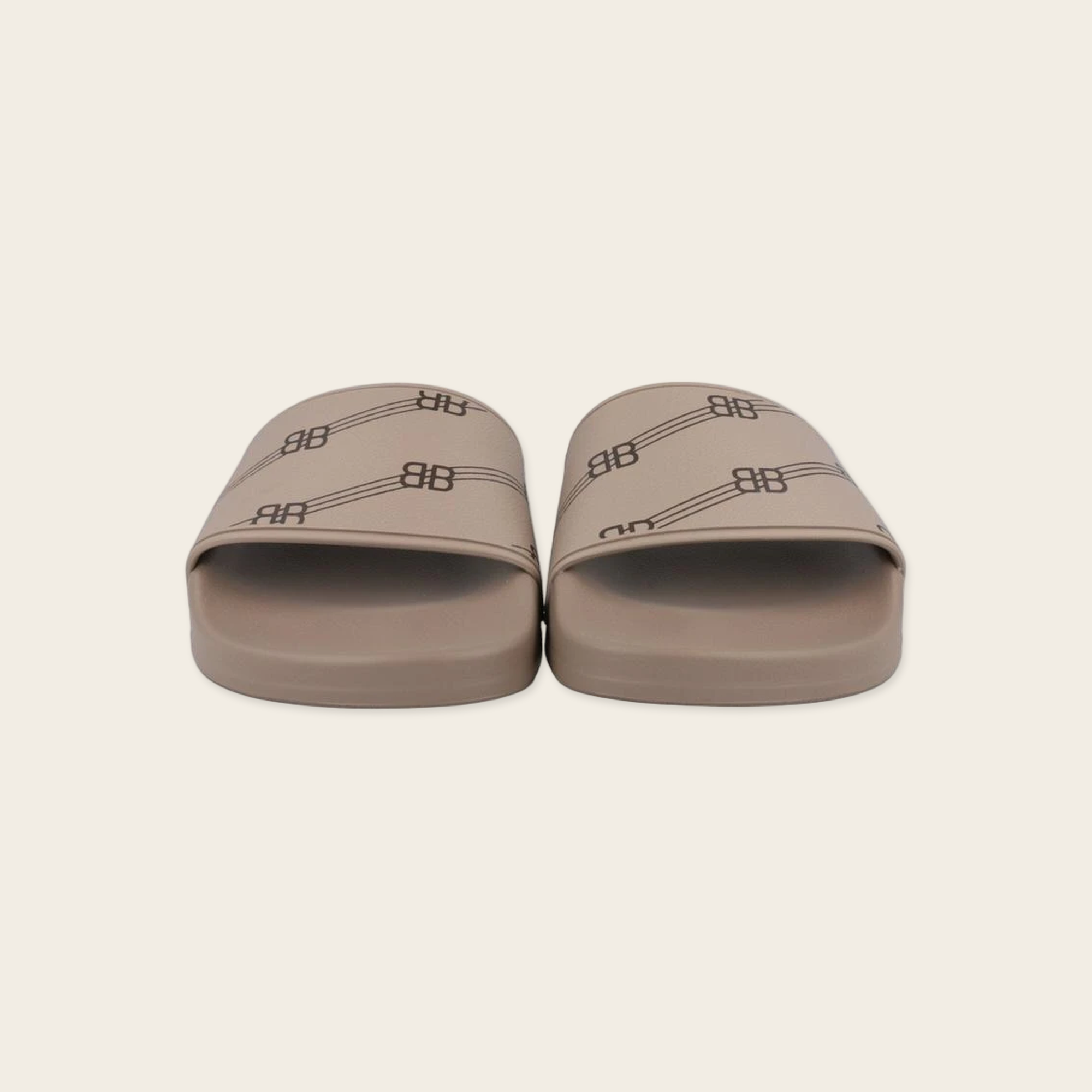 Balenciaga BB Monogram Slide in Brown