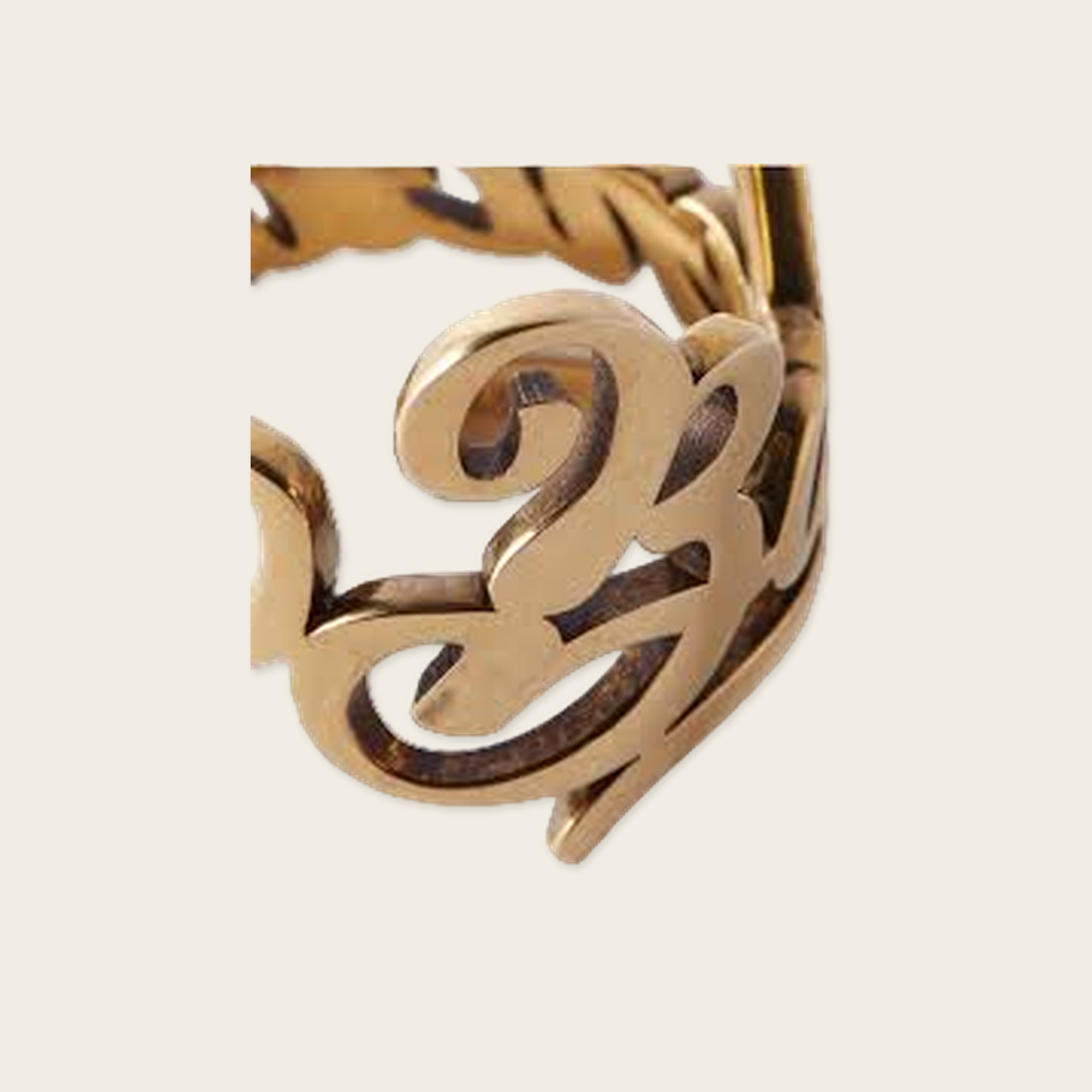 Balenciaga Typo Gold-Tone Ring