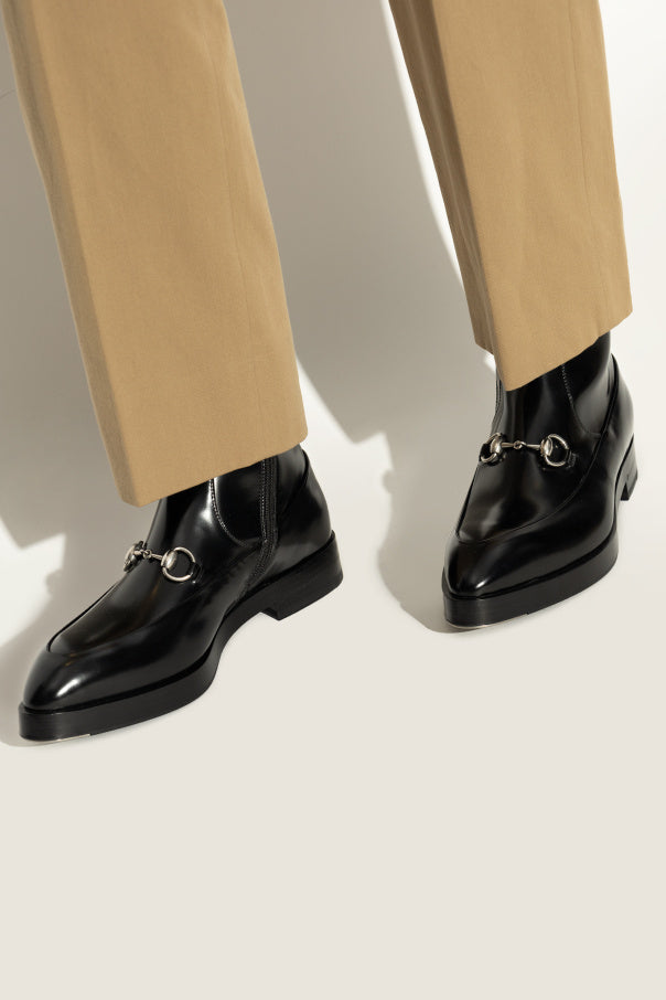 Gucci Horsebit Ankle Boots — Black