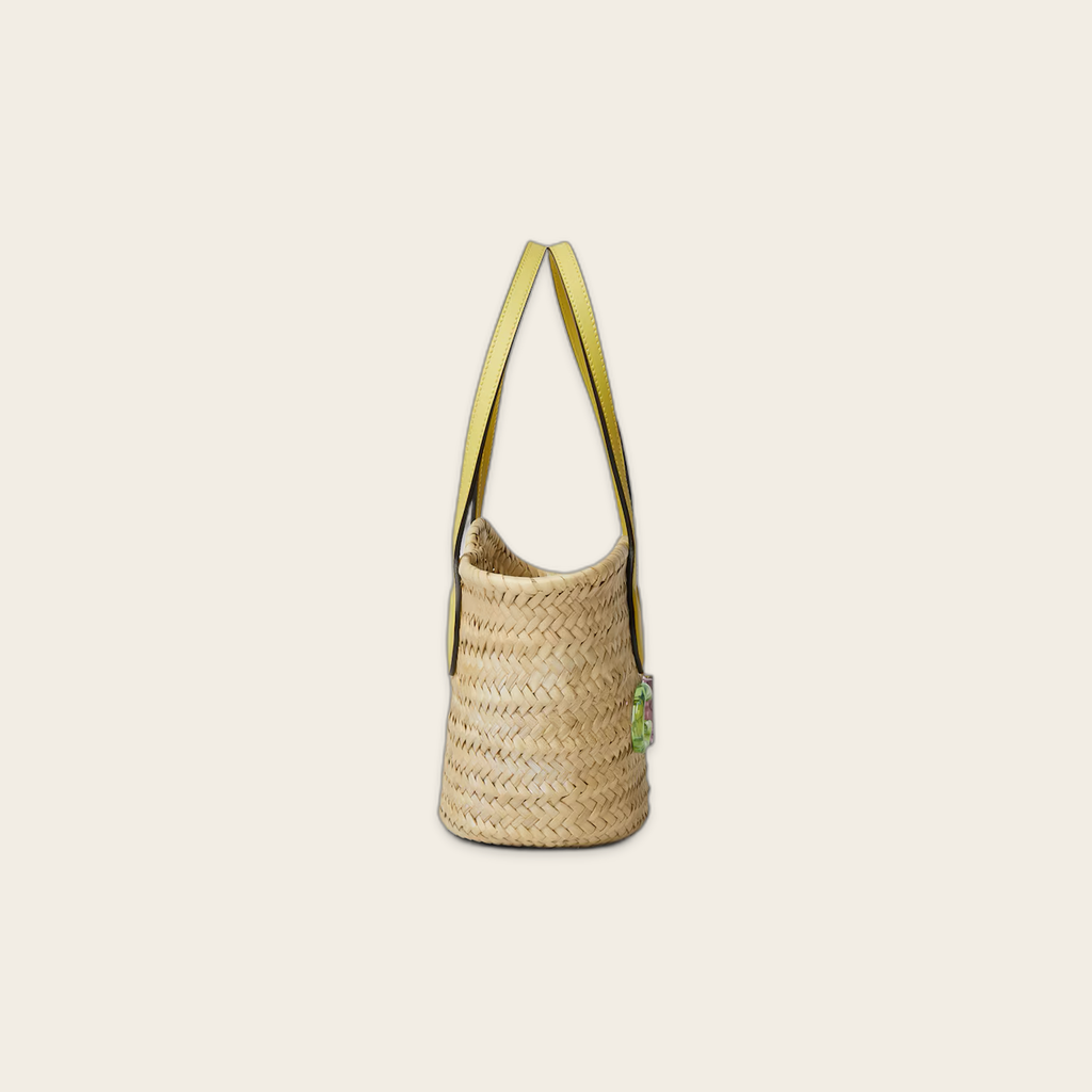 Gucci Logo Straw Tote Bag