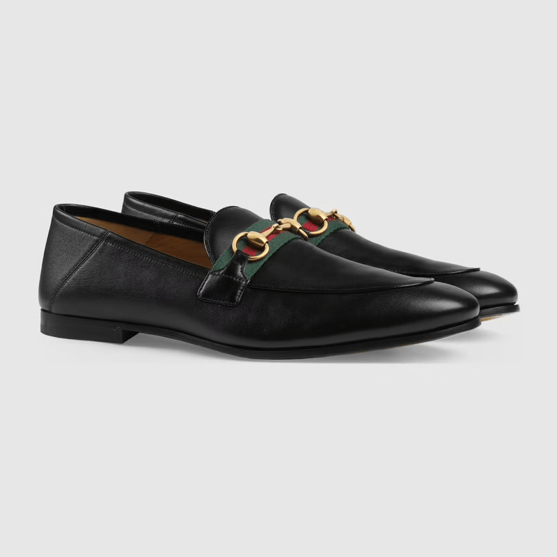 Gucci Horsebit Web Loafer — Black