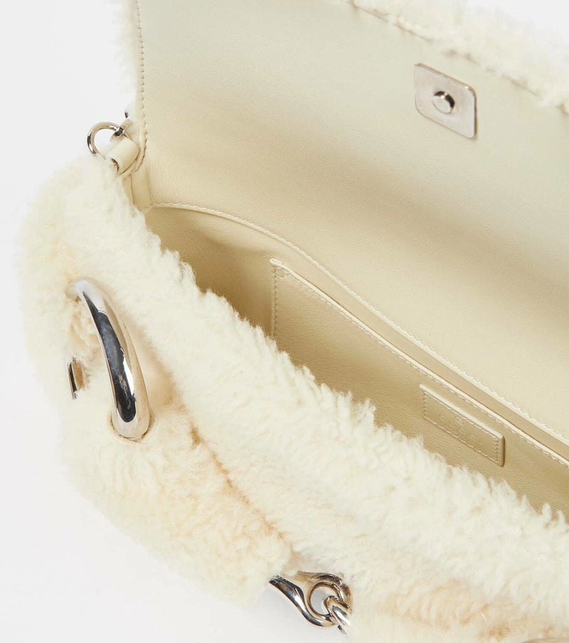 Gucci Horsebit Chain Medium Shoulder Bag Jasmine White — view 7