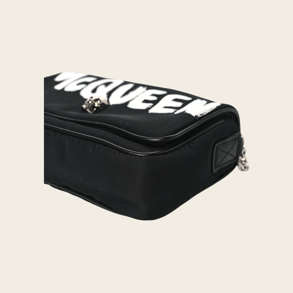 McQueen Graffiti Skull Shoulder Bag