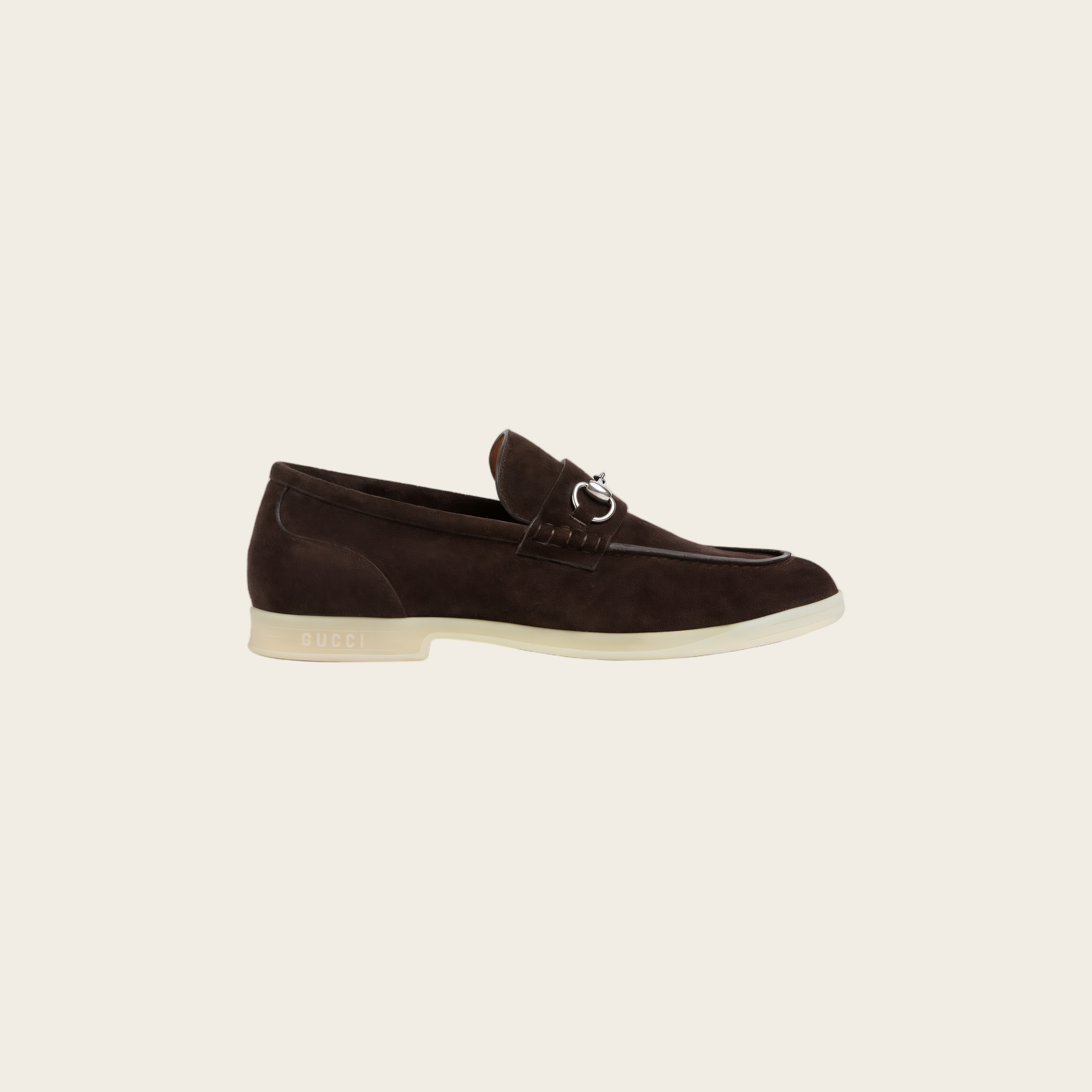Gucci Horsebit Brown Suede Loafers