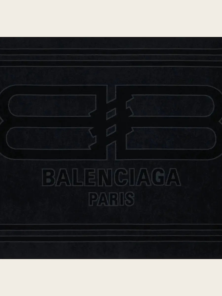 Balenciaga Black BB Beach Towel