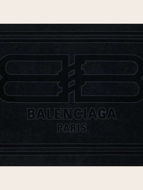 Balenciaga Black BB Beach Towel