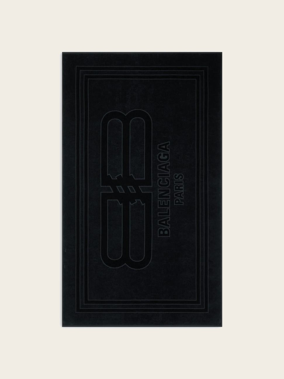 Balenciaga Black BB Beach Towel