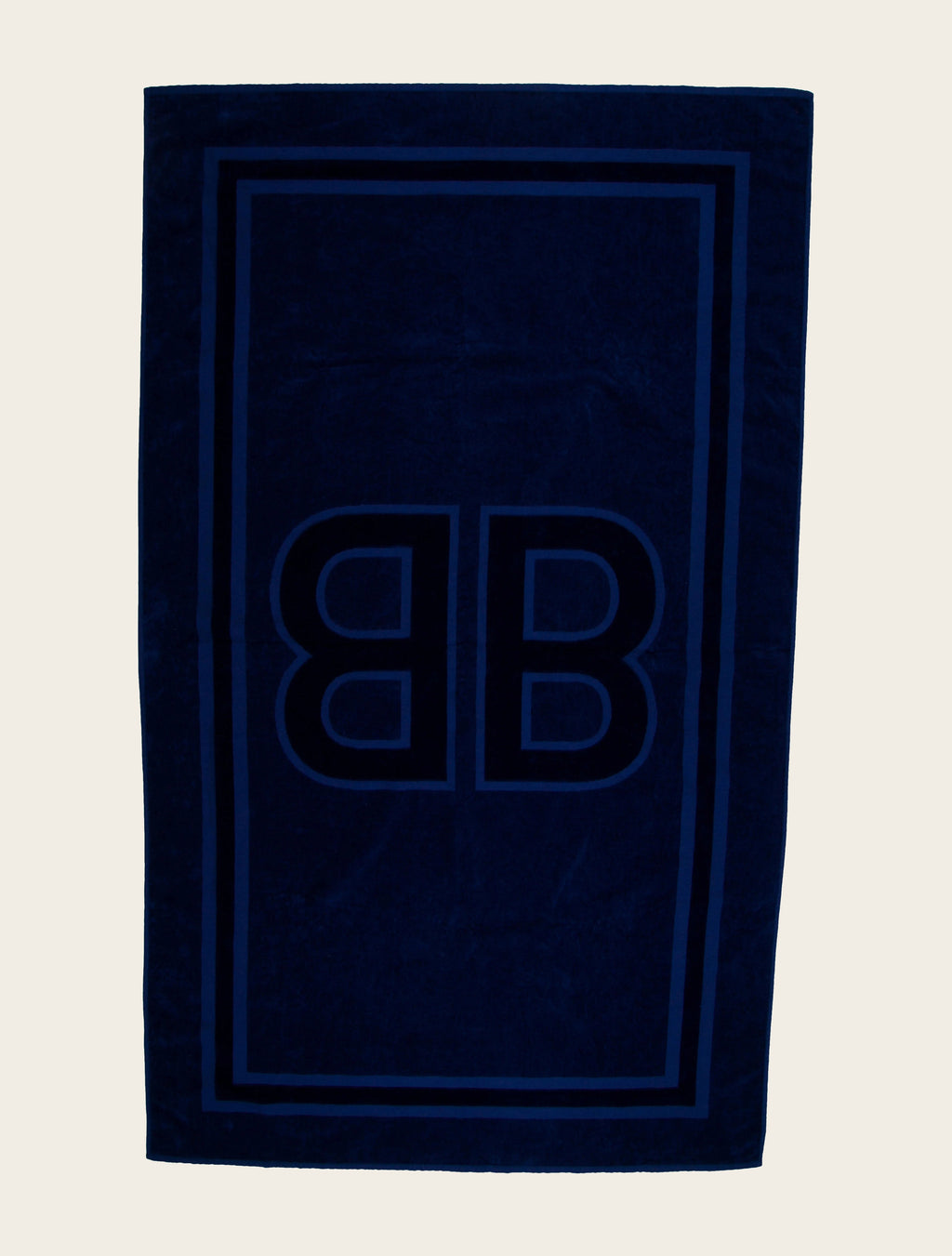 Balenciaga Navy BB Beach Towel