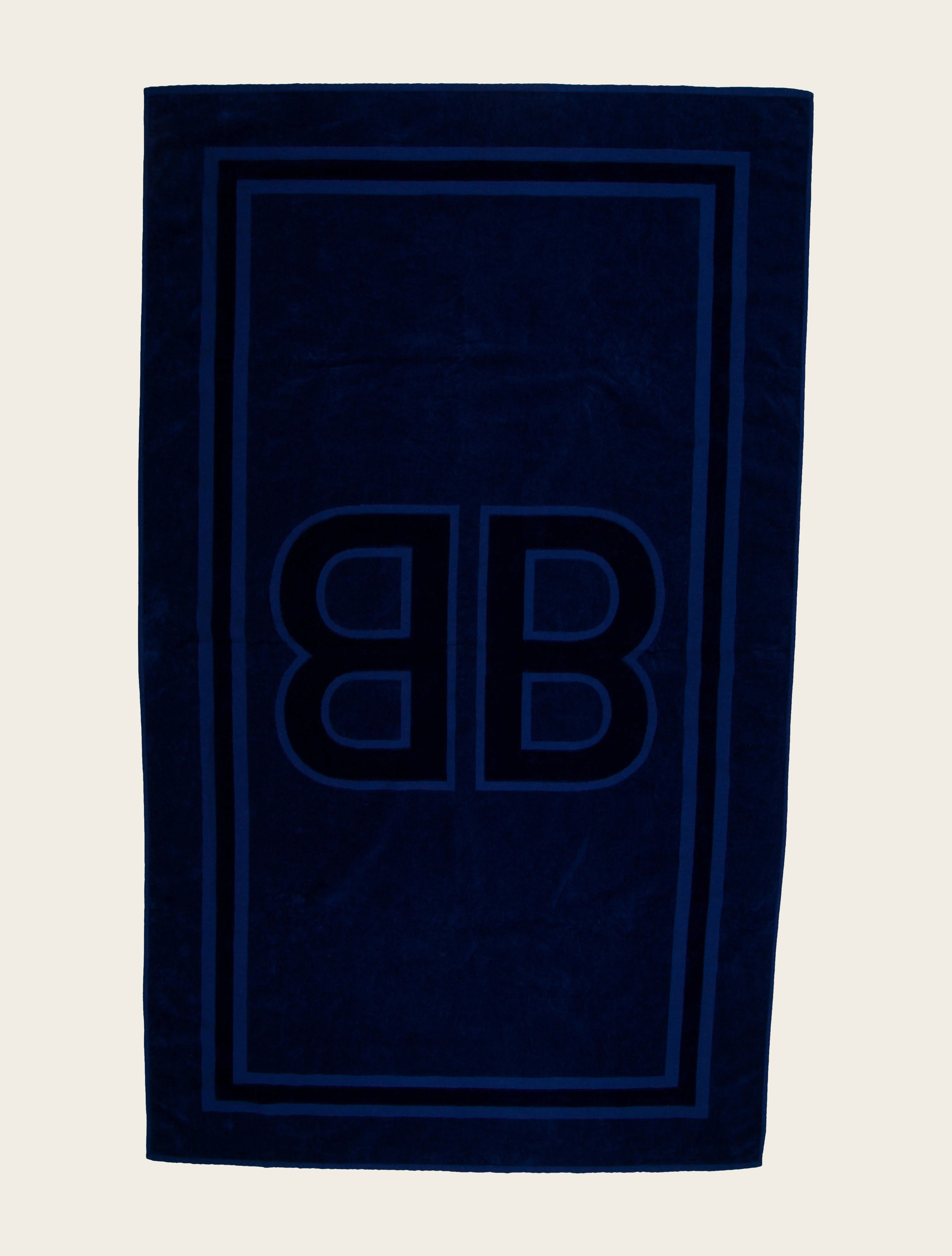 Balenciaga Navy BB Beach Towel