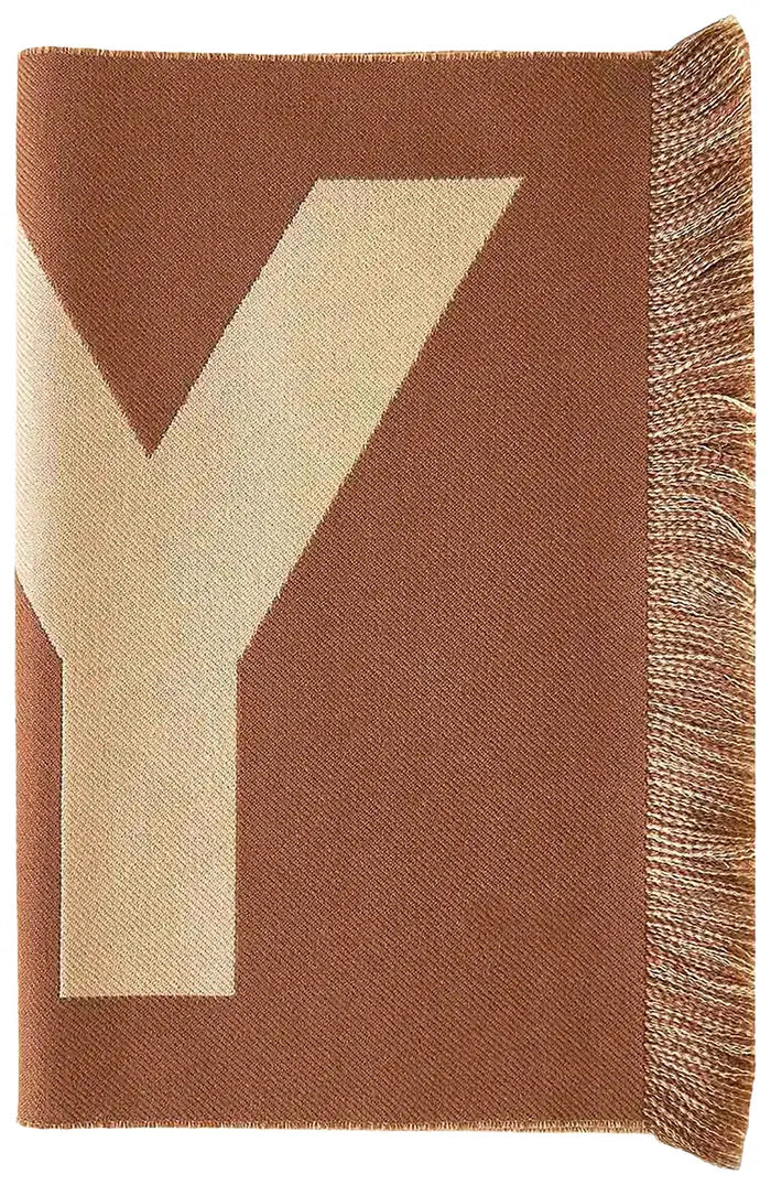 Burberry Jacquard Logo Wool Scarf