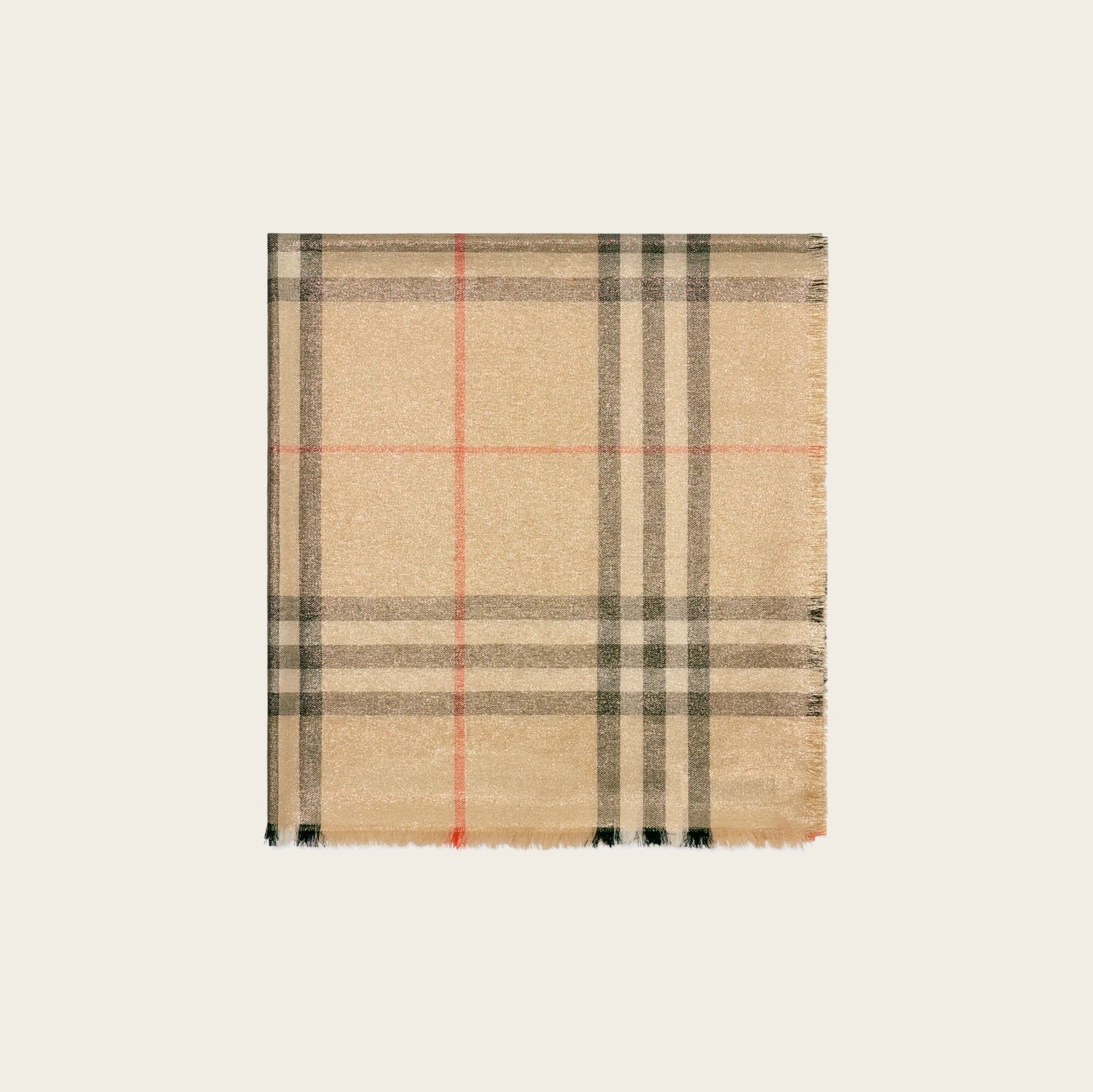 Burberry Vintage Check Scarf with Gold