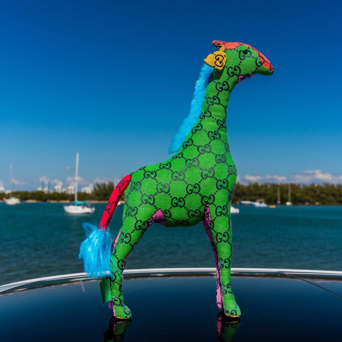 Gucci GG Monogram Stuffed Giraffe — IMG_0699