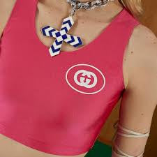 Gucci Interlocking G Jersey Crop Top