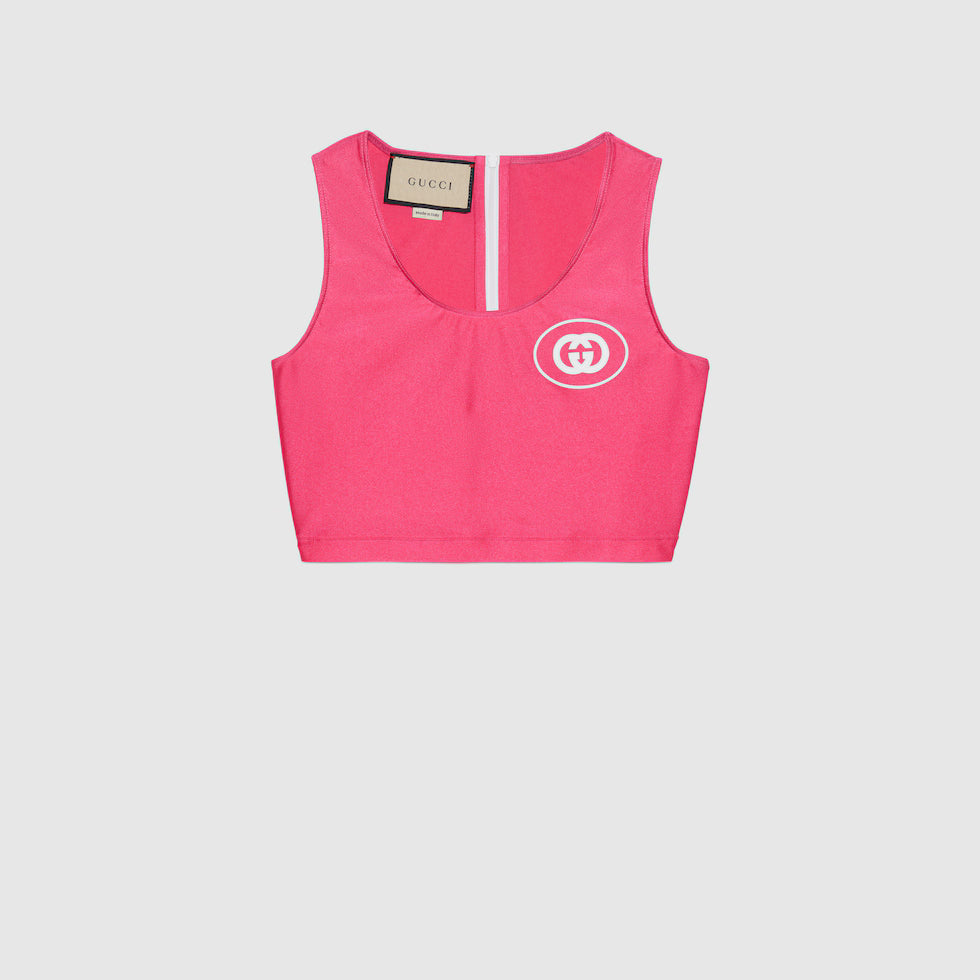 Gucci Interlocking G Jersey Crop Top