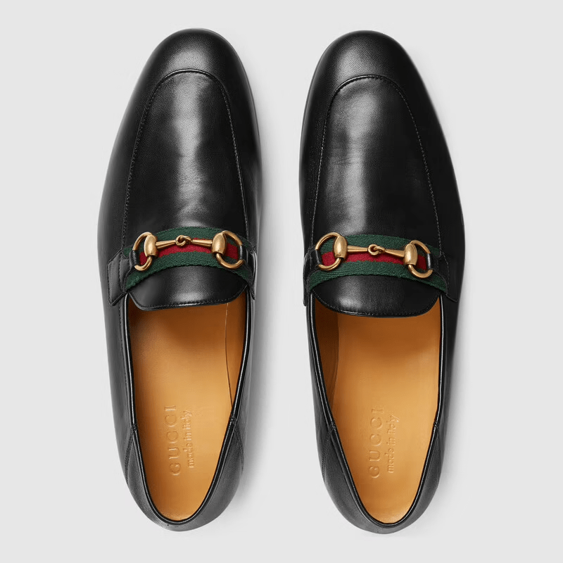 Gucci Horsebit Web Loafer — Black